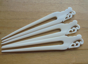 ไม้เสียบผมแกะสลักด้วยมือจากกระดูกควาย งานฝีมือธรรมชาติ - Product Image 2