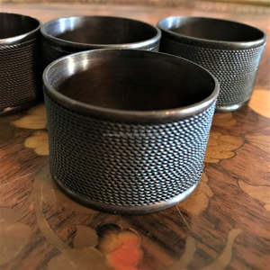 Napkin Rings in Metal with Elegant Round Design Perfect for Table Decoration and <b>Kitchen</b> <b>Accessories</b> <b>Set</b> of 4 - Product Image 2