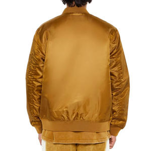 Varsity Jacket Manufacturer Custom Shiny Varsity Collar Long Sleeve Zip up Oversized Blank Bomber Jacket for Men - Product Image 3