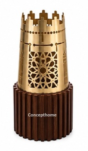 Quemador de incienso de acero inoxidable Concepthome con base de madera, difusor de aromaterapia para fragancia del hogar - Product Image 5