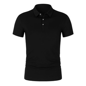 New Arrival Hot Selling Breathable 100% Cotton Knitted Golf Casual Sport Summer <b>Short</b> Sleeve Solid for T Shirt for Men - Product Image 5