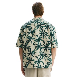 <b>Mens</b> Casual Muslin <b>Shirt</b> Relaxed Fit Short Sleeve Lightweight Breathable Button Up Summer Vacation <b>Beach</b> Holiday Clothing - Product Image 2