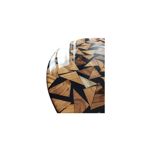 Custom FASHION CRAFT 52-Inch Olive Wood Epoxy Resin Dining <b>Table</b> Live Edge <b>Clear</b> Resin Top Luxury Handmade Modern Outdoor - Product Image 4