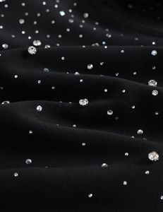 Sweat-shirt unisexe en coton 100% avec strass et cristaux, style streetwear, logo personnalisé, pour l'hiver, vêtement tendance - Product Image 4