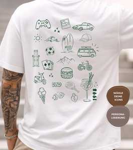 เสื้อยืดผู้ชายไซส์ใหญ่พิเศษ แขนสั้น พิมพ์ลายกราฟิก สีขาว ผ้าฝ้าย ของขวัญวันพ่อ - Product Image 1