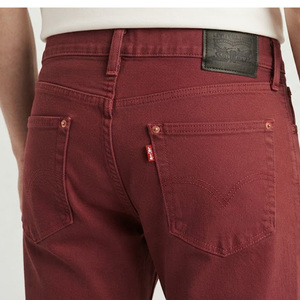 Pantalones Vaqueros Rojos de Corte Recto y Ajuste Regular, de Algodón de Peso Medio, Casuales para Hombre, Estilo Invernal, de Secado Rápido, Lavado Medio - Product Image 6