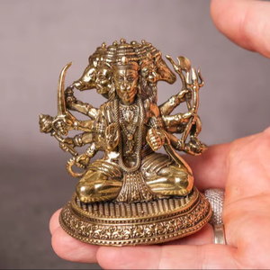 Large Brass Lord Statue | Handmade Metal Handicraft Modern Pop Art Eco-Friendly Durable Hindu God <b>Tabletop</b> Birthday Home Temple - Product Image 1