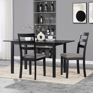 Set di 2 Sedie da Pranzo in Stile Rustico, in Legno Massello con Schienale Alto a Scala, Piedini Antiscivolo, Design Robusto per Uso in Cucina - Product Image 2