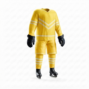 Tenue de hockey sur glace, kit d'équipe entièrement sublimé, maillot et pantalon de qualité supérieure, tissu durable et respirant pour jeunes et adultes, OEM - Product Image 5