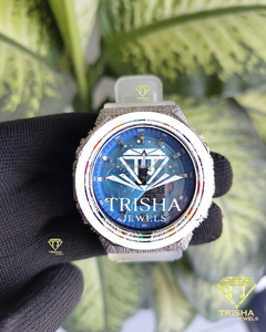 นาฬิกาเพชรโมอิสซาไนต์ VVS รุ่นเรนโบว์เจม ตัวเรือนเงินแท้ 925 สายสีขาว ประดับเพชรหรูหรา - Product Image 3
