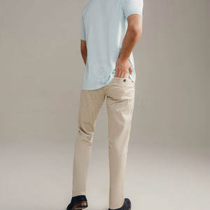 Ropa de moda para el estilo de vida urbano, pantalones chinos para hombre, corte clásico ajustado, algodón suave, duradero, cómodo para el uso diario - Product Image 5