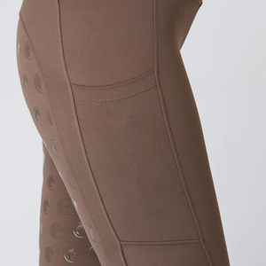 Pantalones de Montar a Caballo de Alta Calidad, Leggings para Equitación, Pantalones de Competición en Color Marrón con Logotipo Personalizado - Product Image 4