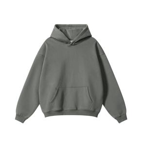 เสื้อฮู้ดดี้ผู้ชายไซส์ใหญ่ สีพื้น ผ้าฝ้ายฟลีซ สวมใส่สบายๆ สำหรับฤดูหนาว ดีไซน์สั่งทำได้ มีกระเป๋า คุณภาพสูง - Product Image 5
