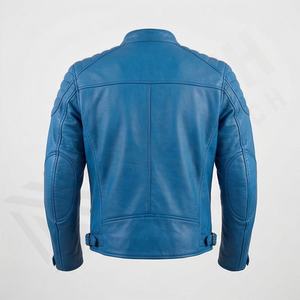แจ็คเก็ตหนังแท้สำหรับขี่มอเตอร์ไซค์คุณภาพดีที่สุดสำหรับผู้ชาย รุ่นใหม่ล่าสุดสำหรับฤดูหนาว พร้อมแผ่นป้องกันที่ถอดออกได้ สามารถสั่งทำได้ - Product Image 2