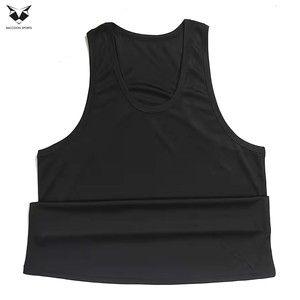 Unique Design Wear High Performance Black Color Good Selling Breathable Ultra-Lightweight Comfortable Fitness <b>Singlets</b> For Adult - Product Image 5
