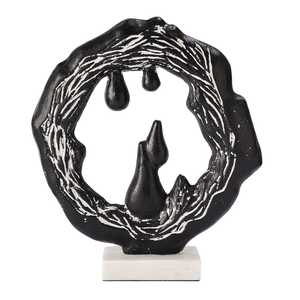 Abstract Aluminum Eco-Friendly Durable Home <b>Decor</b> Sculpture Circular Artistic Handmade for Living Room Tabletop Modern Design - Product Image 3