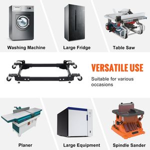 Base Mobile Universale Rinforzata per Veicoli, Capacità 680 kg, Regolabile 50x62 cm e 70x84 cm, con 4 Ruote Girevoli - Product Image 6