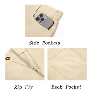 Pantalones de Golf Personalizados para Hombre, Casuales, de Cintura Elástica, Secado Rápido, Ligeros, para Exteriores, con Bolsillos, Resistentes al Agua - Product Image 3