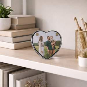 Heart Shape Durable <b>Acrylic</b> Magnetic <b>Photo</b> <b>Frame</b> with UV Printing Customizable Clear Design for Valentine's Gift - Product Image 2