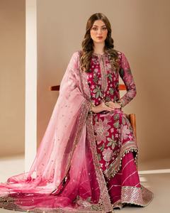 สีสันโดดเด่นแบบปากีสถานสำหรับงานอีด งานแต่งงาน และโอกาสต่างๆ บนชายหาด - เสื้อผ้าผู้หญิงที่สวยที่สุด ผลิตจากวัสดุวิสโคส ซึมซับความชื้นได้ดี แห้งเร็ว - Product Image 2