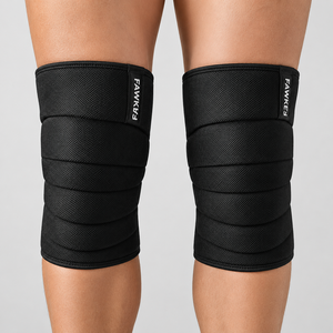 Fawkes Knee Sleeve Unisex Solid Navy Blue Elastic Breathable Support Compression Guard Wholesale Rate Cheap Price Best Selling - Product Image 4