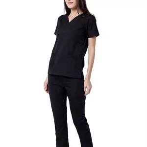 Conjuntos de Uniformes Médicos Personalizados Antiarrugas, Blanqueadores, de Punto, Ecológicos, de Spandex/Poliéster para Hospital - Product Image 1