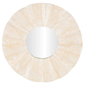 Wholesale Teak Wood <b>Wall</b> <b>Mirror</b> Handcrafted Leaf Pattern - Product Image 1