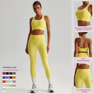 Conjunto Deportivo de 3 Piezas para Mujer, de Secado Rápido, Transpirable, con Leggings de Manga Larga, Chaqueta de Compresión y Sujetador Deportivo para Yoga, Gimnasio y Entrenamiento - Product Image 4