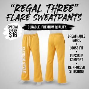 Embroidered Logo Flare Sweatpants Premium Quality 400gsm Fleece Embroidery Flare <b>Sweat</b> <b>Pants</b> <b>Women</b> Drawstring Flare Trouser - Product Image 1