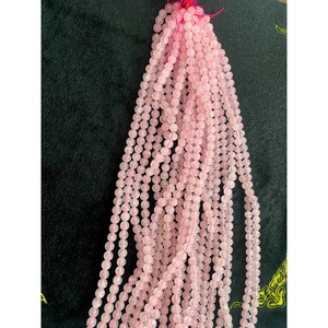 Perles rondes en quartz rose naturel de 8 mm, en vrac, pour la création de bijoux - Product Image 2