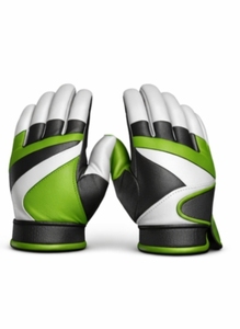 Gants de frappe de baseball de qualité professionnelle en cuir vert avec protection rembourrée de la paume pour l'entraînement, pour droitiers - Product Image 2