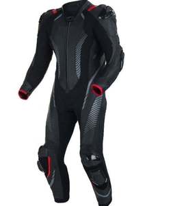 New Black Motorbike Suit Fully Customizable <b>Motorcycle</b> Riding Motorbike Racing Real <b>Leather</b> Suit <b>With</b> <b>Armor</b> Protection Handmade - Product Image 1