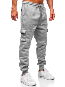 Men Heavyweight Casual High Waist Waterproof Windproof Breathable Quick Dry Winter Sweatpants Pleated Front <b>Drawstring</b> Closure - Product Image 3