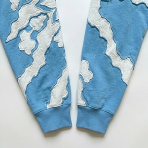 Sweat à capuche personnalisé pour homme, style streetwear oversize, avec logo sur la poitrine, effet usé, OEM ODM - Product Image 4