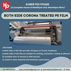 Película de PE de grado alimenticio Adhesión mejorada de superficie brillante suave tratada con corona de doble cara 40 Dynes para la industria química de impresión - Product Image 4