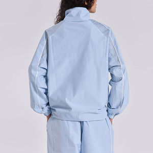 Conjunto Deportivo de 2 Piezas para Mujer, Chaqueta con Cierre y Parches, Pantalones Deportivos de Secado Rápido, Tallas Grandes, Transpirable, para Primavera - Product Image 4