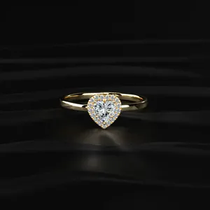 Bague en diamant cœur 1CT, bague unique, bague exclusive, meilleure bague en diamant, bague de qualité supérieure, provenant d'un fabricant et fournisseur indien - Product Image 1