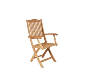 Chaise de salle à manger inclinable d'extérieur en teck massif, pliable, moderne, durable, écologique, imperméable, portable pour la maison, le bureau et le parc - Product Image 1
