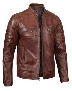 Stylish <b>Men's</b> Genuine Leather Winter Casual <b>Jacket</b> with Zipper Front <b>Long</b> Sleeve High Quality New Condition - Product Image 2
