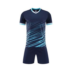 Conjunto de Uniforme de Fútbol de Manga Corta, 100% Algodón, Secado Rápido, Personalizable - Product Image 1