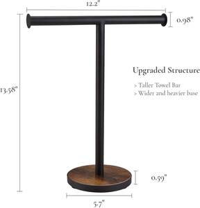 Soporte para Toallas de Mano, de Madera, con Base Pesada, Independiente, para Baño, Cocina, Encimera, Tocador - Product Image 2