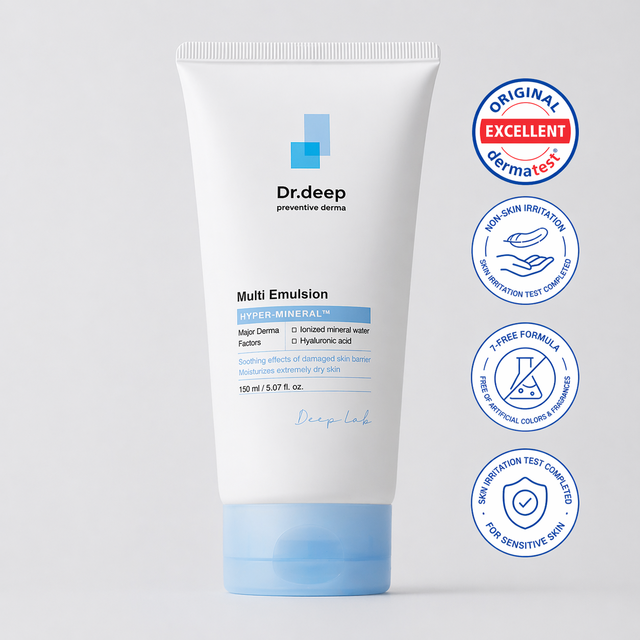 Dr.Deep Korean Multi Emulsion Cream Hyper Mineral Hydration Soothing Moisture Barrier Strengthening Skin Care Squalane Allantoin