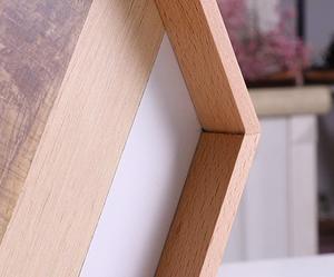 Plateau de service robuste en bois massif, polyvalent, pour thé, café, ottoman, présentation de nourriture - Product Image 5