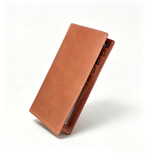 [En Stock] [Precio de Venta al Público] Cartera Larga de Cuero Nubuck Genuino Castello, Unisex, para Hombre y Mujer, Negra y Marrón, con Protección RFID - Product Image 3