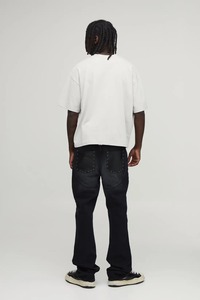 Camiseta Oversize de Hombre de Corte Holgado con Hombros Caídos, Algodón Pesado, Estilo Urbano Casual para Verano y Uso Diario Relajado - Product Image 2