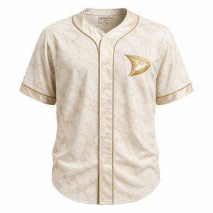 <b>Marble</b> Luxe Baseball Jersey Unisex Short Sleeve Button Breathable Anti-Bacterial Polyester Custom Team Name Sportswear Adult All - Product Image 1