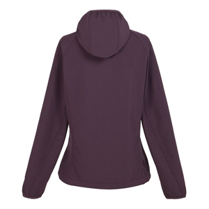 Chaqueta Cortavientos Morada de Invierno para Mujer, con Capucha, Manga Larga, Cierre de Cremallera, Color Sólido, Largo Regular, Prenda Exterior de Poliéster - Product Image 5
