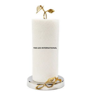 ที่ใส่กระดาษเช็ดปากโลหะลายดอกไม้ดีไซน์โบราณสีทอง ขายส่ง ที่ใส่กระดาษเช็ดปากแบบตั้ง ราคาขายส่ง - Product Image 5