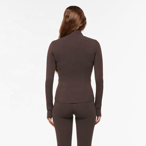 Fashion Design Custom Breathable Lightweight Plus Size Two Way Zip <b>Yoga</b> <b>Jacket</b> for Women Stretchy Gym Workout - Product Image 5