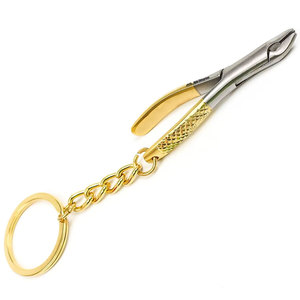 Keychain Dental Extracting Forceps Premium Quality Dental Instruments <b>Miniature</b> Extracting Forceps Gold Dental Instruments - Product Image 1